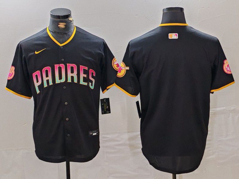 Men San Diego Padres Blank Black Jointly 2024 Nike MLB Jersey style 8